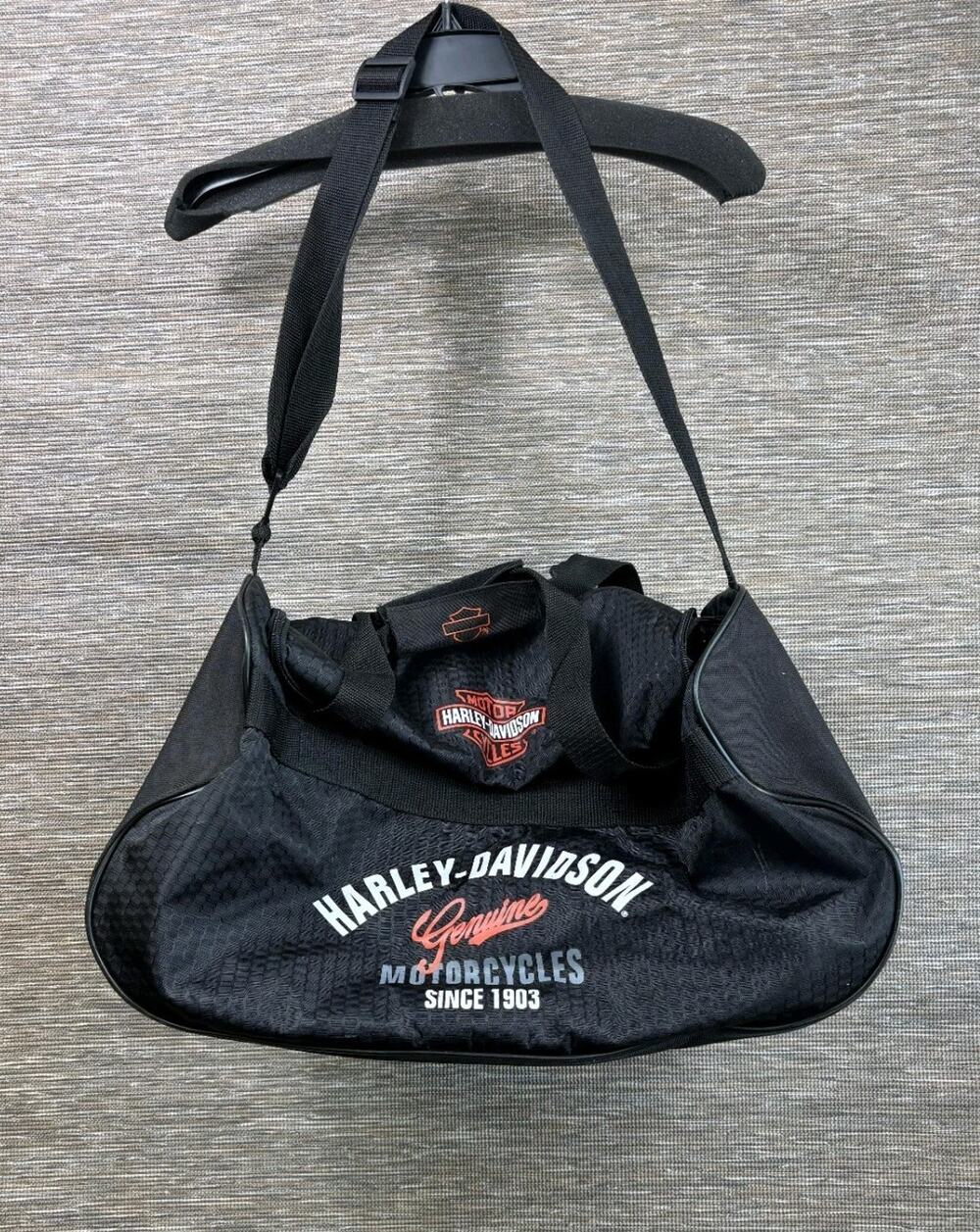 Harley-Davidson Black Duffel Sports Gym Bag Genuine Motorcycle